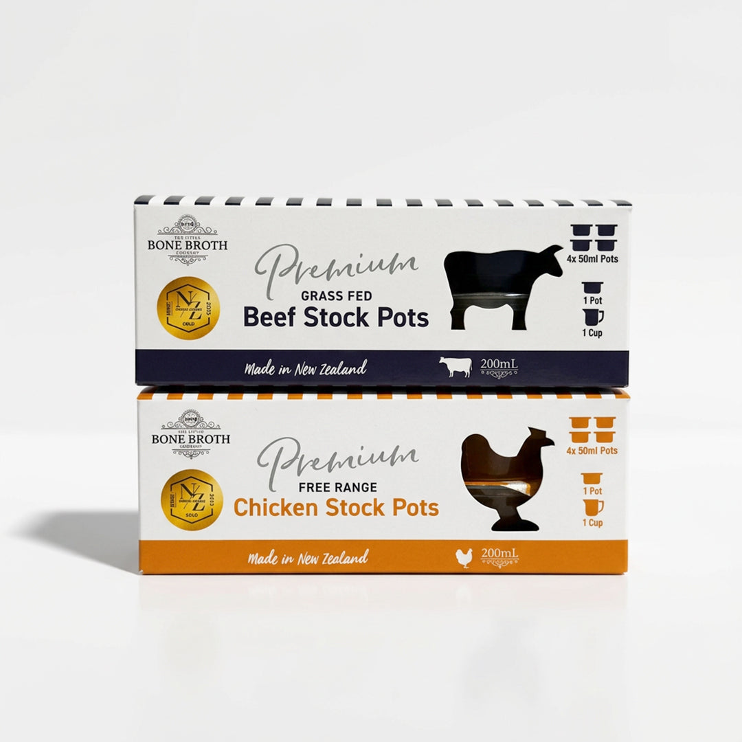 Stock Pots Mixed 6 Pack of 4x50ml pottles (3 Beef and 3 Chicken)