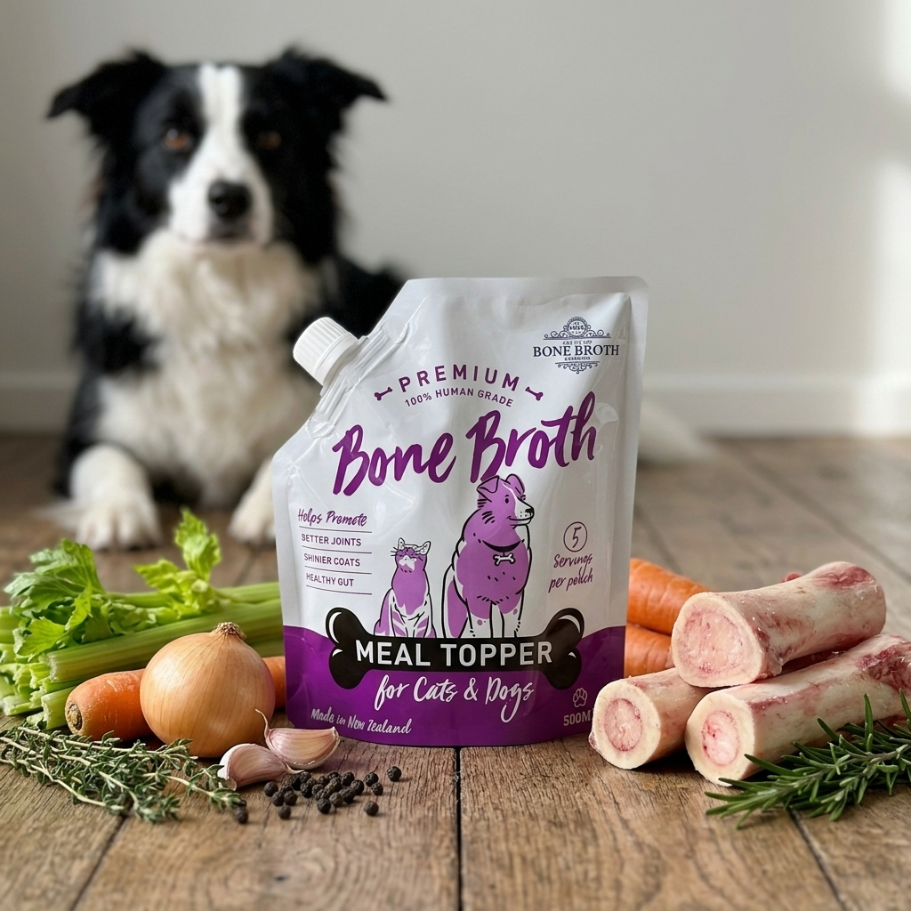Bone Broth Meal Topper for Cats and Dogs